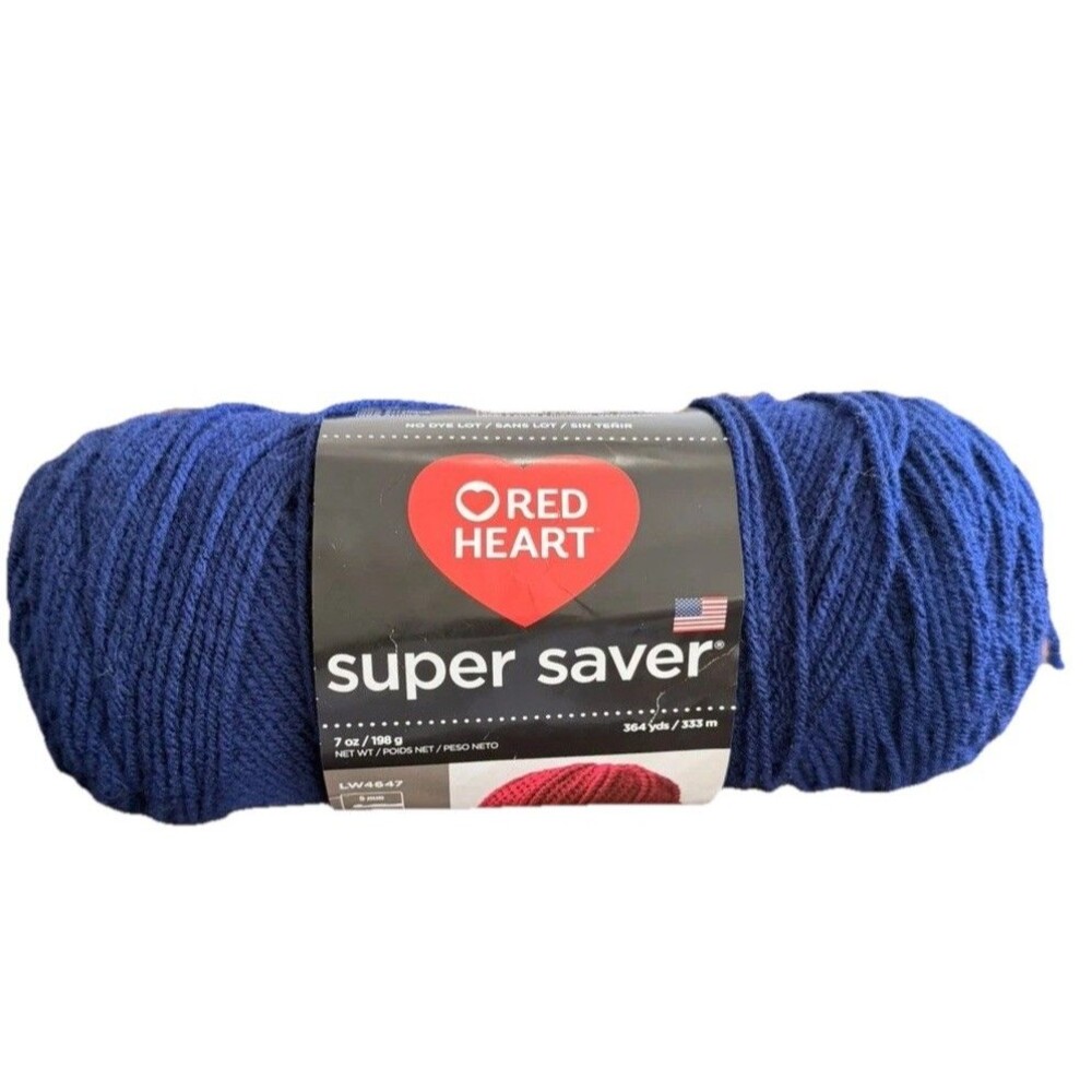 Red Heart Super Saver Soft Navy, 7 Oz
